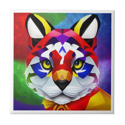 アレキサンダーの猫の小さな白いタイル タイル (正面)