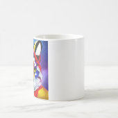 アレキサンダーの猫の白いマグカップ コーヒーマグカップ (中央)