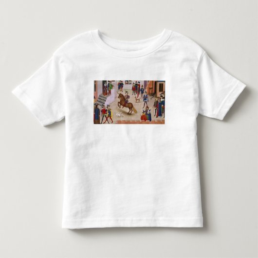 アレキサンダー大王がBucephalusをいかに取付けたか トドラーTシャツ (正面)