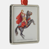 アレキサンダー大王のイラストレーション メタルオーナメント (右)