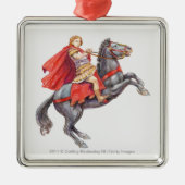 アレキサンダー大王のイラストレーション メタルオーナメント (正面)