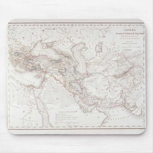 アレキサンダー大王の地図 マウスパッド (正面)