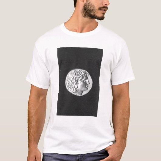 アレキサンダー大王の頭部に耐える硬貨 Tシャツ (正面)