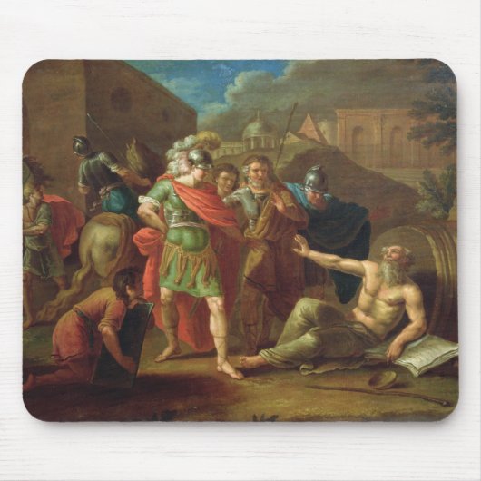 アレキサンダー大王はコリントでディオゲネスを訪問します マウスパッド (正面)