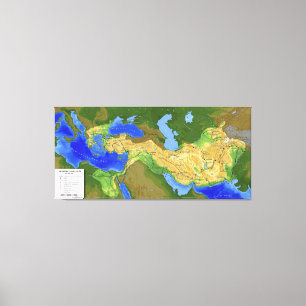 アレキサンダー大王帝国334-328の地図紀元前に キャンバスプリント