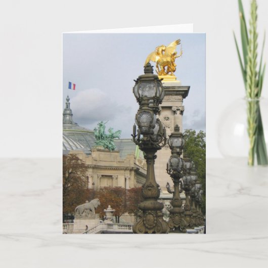 アレキサンダー橋眺めパリ カード (正面)