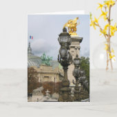 アレキサンダー橋眺めパリ カード (黄色い花)