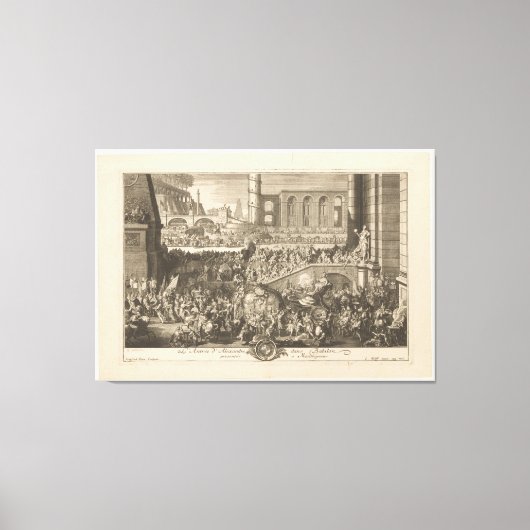 アレキサンダー素晴らし大王のバビロンへの侵入 キャンバスプリント (正面)