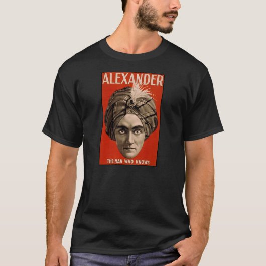 アレキサンダー魔法を知っている人 Tシャツ (正面)