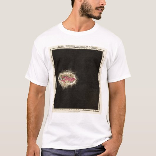 アレキサンダー323の帝国を紀元前に表わします Tシャツ (正面)
