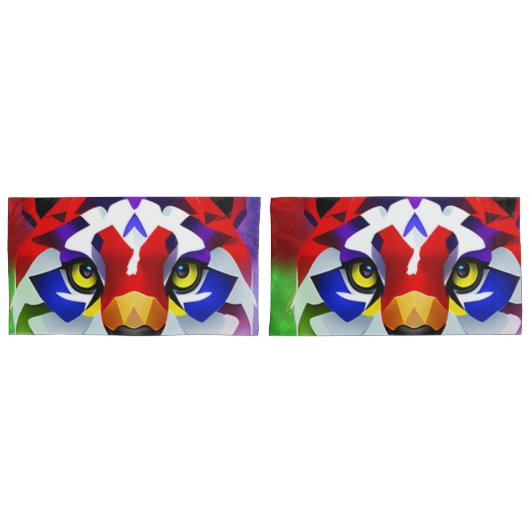 アレキサンダー・キャット・キング・ピローケースペア 枕カバー (正面-セット)