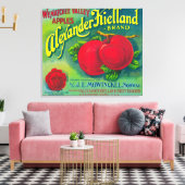 アレキサンダー・キールランド・アップル・ラベル – カシミア， WA キャンバスプリント (インサイチュ (リビング))