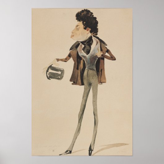 アレキサンダー・デュマ・ペレの戯画 ポスター (正面)