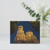 アレキサンダー・ネフスキー大聖堂の夜景 ポストカード (スタンド正面)