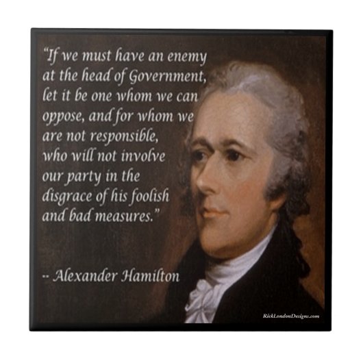 アレキサンダー・ハミルトン"敵のリーダー"セラミックタイル タイル (正面)