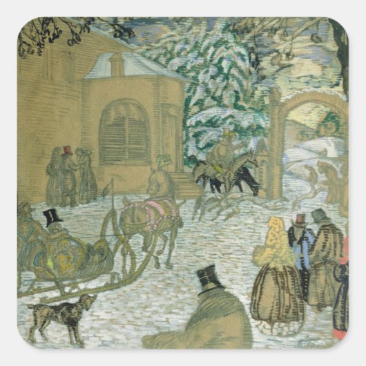 アレキサンダーPushkin著「Dubrovsky」のためのIllustraton、 スクエアシール (正面)