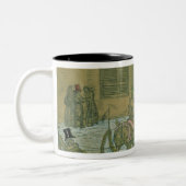 アレキサンダーPushkin著「Dubrovsky」のためのIllustraton、 ツートーンマグカップ (左)
