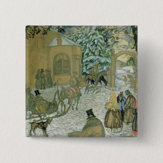 アレキサンダーPushkin著「Dubrovsky」のためのIllustraton、 缶バッジ (正面)