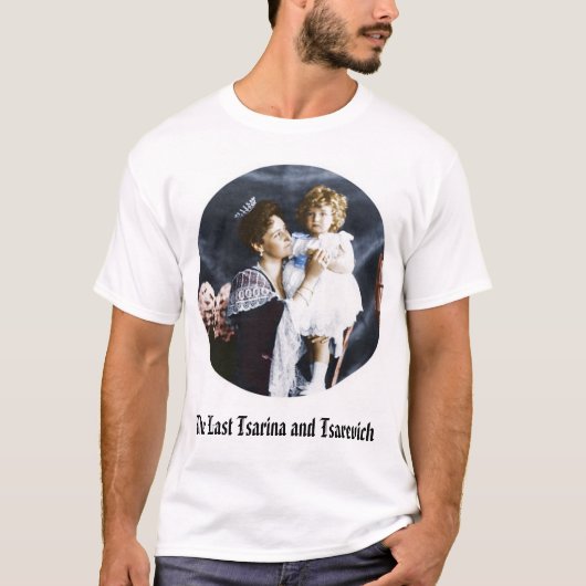 アレキサンドラおよびAlexei、最後のTsarinaおよび皇帝… Tシャツ (正面)