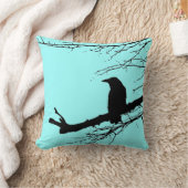 アレキサンドラの調理師による木のワタリガラス クッション (ブランケット)