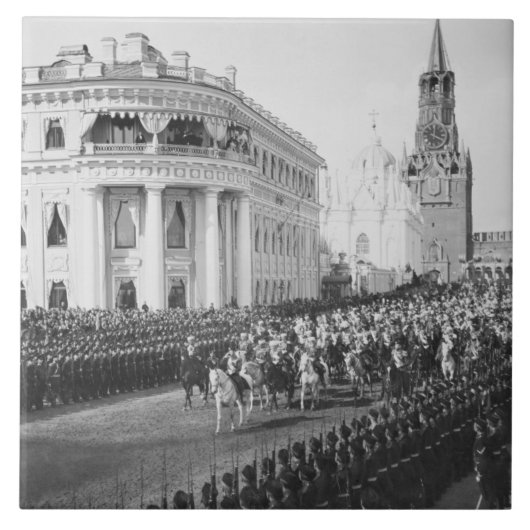 アレキサンドラへの皇帝ニコラス(1868-1918年)の結婚 タイル (正面)