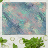 アレキサンドライトブルーのガラス質感 キッチンタオル (折り畳み)