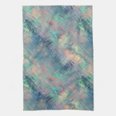 アレキサンドライトブルーのガラス質感 キッチンタオル (縦)