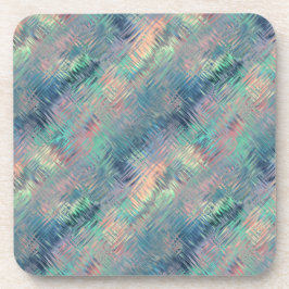 アレキサンドライトブルーのガラス質感 コースター