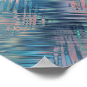 アレキサンドライトブルーのガラス質感 ポスター (角)