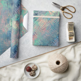 アレキサンドライトブルーのガラス質感 ラッピングペーパー