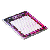 アレキサンドライト宝石が並パーソナライズされたぶ ノートパッド (アングル)