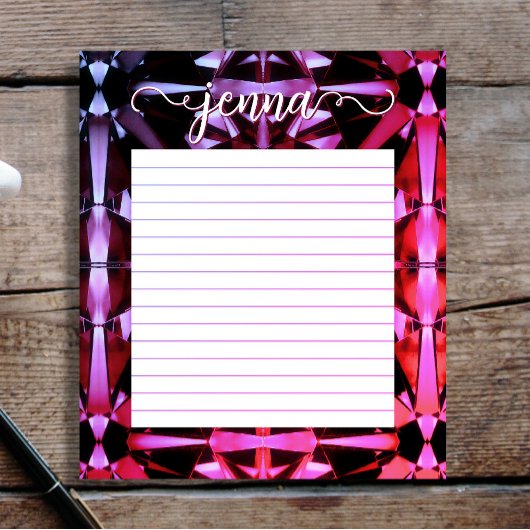 アレキサンドライト宝石が並パーソナライズされたぶ ノートパッド