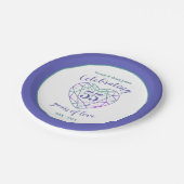 アレキサンドライト記念日55年のパーティープレート ペーパープレート (アングル)