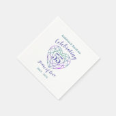 アレキサンドライト記念日55年の愛のナプキン スタンダードカクテルナプキン (角)