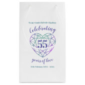 アレキサンドライト記念日55年の愛の抱き枕 スモールペーパーバッグ (裏面)