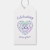 アレキサンドライト記念日55thハートギフトラベル ギフトタグ (正面)