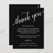アレキサンドラシンプルウェディングレセプションサンキュー ポストカード (正面/裏面)