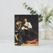 アレキサンドリアの聖キャサリンby Caravaggio (1598) ポストカード (スタンド正面)