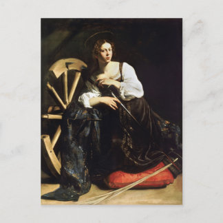 アレキサンドリアの聖キャサリンby Caravaggio (1598) ポストカード