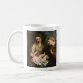 アレキサンドリアの聖者キャサリンを持つヴァージン及び子供 コーヒーマグカップ (左)