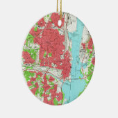 アレキサンドリアヴァージニア(1965年)のヴィンテージの地図 セラミックオーナメント (右)