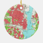 アレキサンドリアヴァージニア(1965年)のヴィンテージの地図 セラミックオーナメント (裏面)