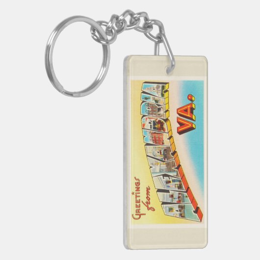 アレキサンドリアヴァージニアVAの古いヴィンテージ旅行郵便はがき キーホルダー (正面左)