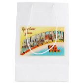 アレキサンドリアヴァージニアVAの古いヴィンテージ旅行郵便はがき ミディアムペーパーバッグ (裏面)