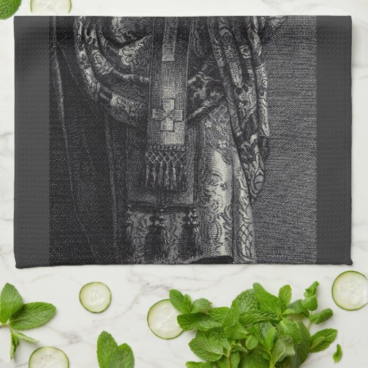 アレキサンドリア教皇と祖父王の聖アタナシウス キッチンタオル (折り畳み)