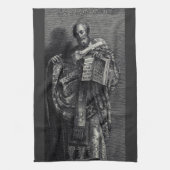 アレキサンドリア教皇と祖父王の聖アタナシウス キッチンタオル (縦)