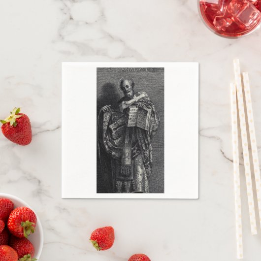 アレキサンドリア教皇と祖父王の聖アタナシウス スタンダードカクテルナプキン (インサイチュ)