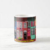 アレキサンドリア、ヴァージニアのタウンハウス コーヒーマグカップ (中央)