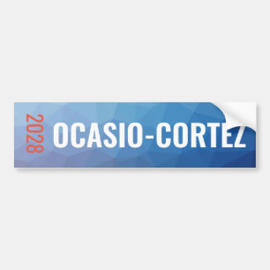 アレキサンドリアOcasio-Cortezの青い幾何学的 バンパーステッカー