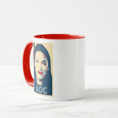 アレキサンドリアOcasio Cortezポスター政治パロディ マグカップ (正面左)